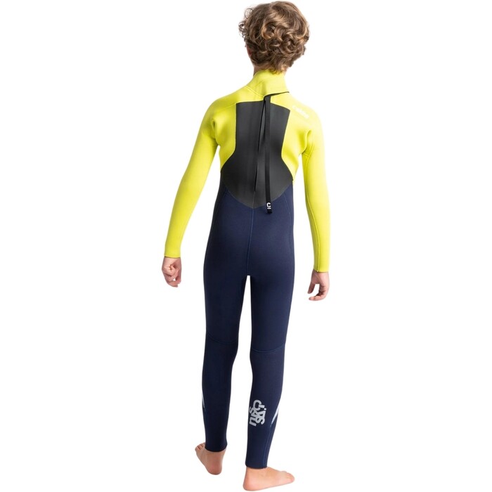 2024 C-Skins Junior Legend 5/4/3mm GBS Back Zip Wetsuit C-LE54JBZ - Slate / Flash Green / Silver